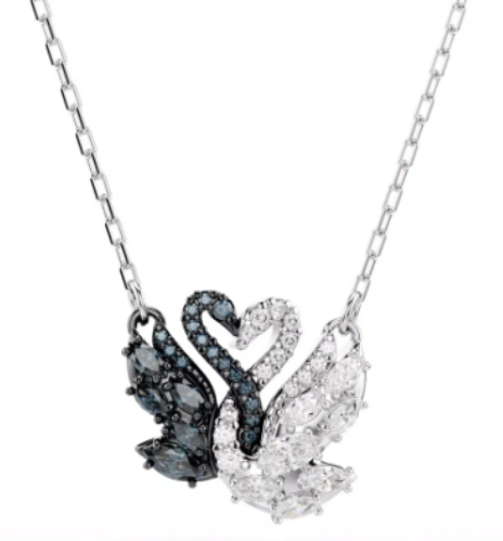 Collar Cisne Bicolor Negro y Blanco