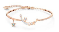 Brazalete Swarovski Luna y Estrella Oro Rosa
