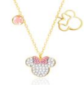 Collar Swarovski Minnie Mouse Dijes Dorado