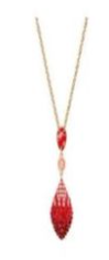 Collar Swarovski Gota Roja Colgante