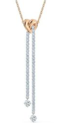 Collar Swarovski Nudo Bicolor con Hilos de Cristal