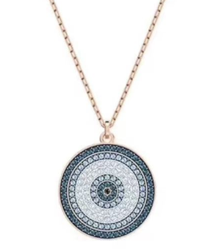 [SWO-114] Collar Symbolica Ojo Protector Tono Oro Rosa