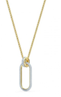 [SWO-131] Collar Eslabón Oval Bicolor Minimalista