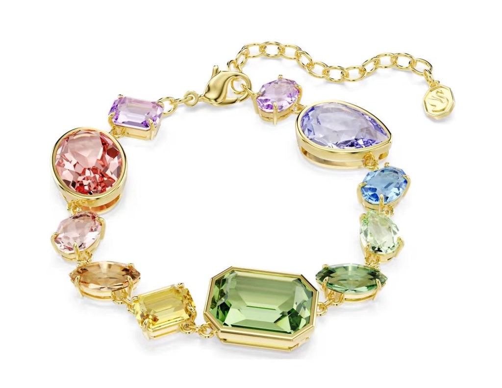 Brazalete Mesmera Swarovski piedras multicolor grandes