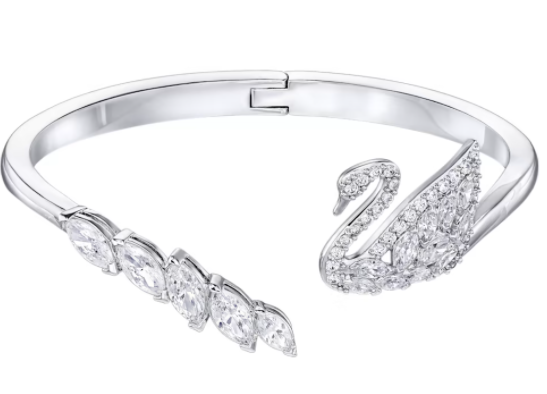 Brazalete Swarovski Swan Cisne Cuff Abierto