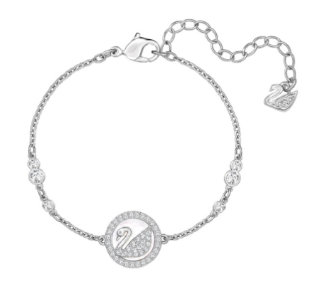 Brazalete Swarovski Cisne Medallón Circular