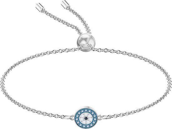 [A049-1] Brazalete Swarovski Symbolica ojo protector azul rodio