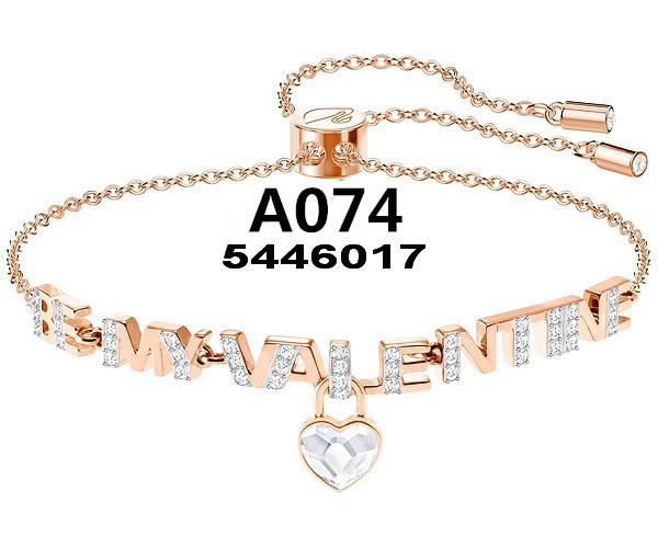 Brazalete Swarovski oro rosa frase My Valentine