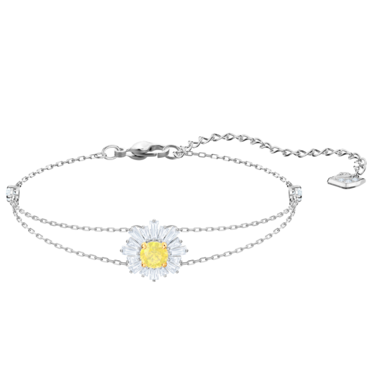 Brazalete flor de sol cristal amarillo