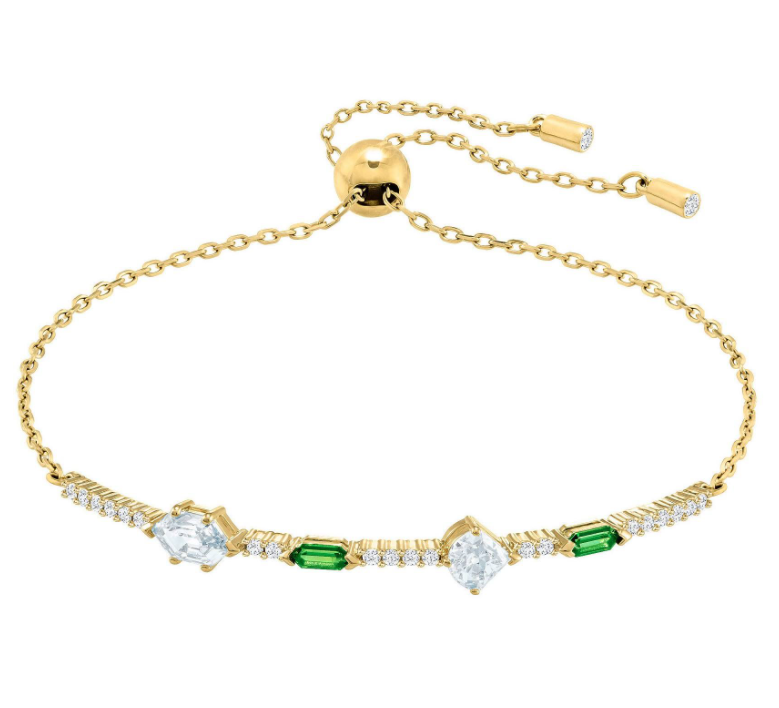 Brazalete Swarovski Matrix Cristales Verdes y Azules