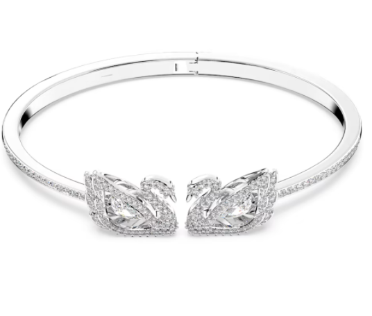 Brazalete Swan Doble Cisne Pavé