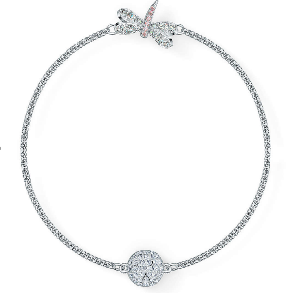 Brazalete Doble Cadena Mariposa Pavé