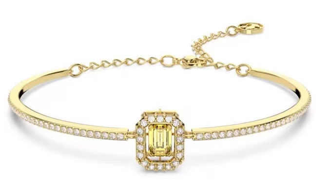 Brazalete rígido Millenia cristal amarillo octogonal