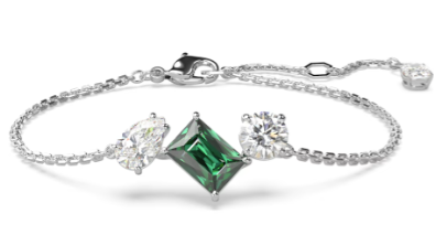Brazalete Swarovski Matrix cristal verde cuadrado