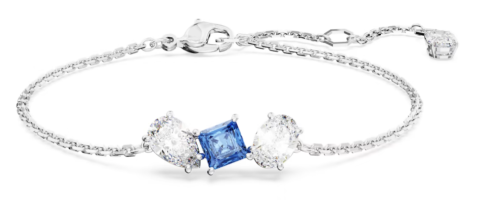 Brazalete Swarovski Matrix cristal azul cuadrado