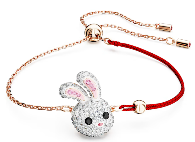 Brazalete Swarovski conejo pavé tono oro rosa
