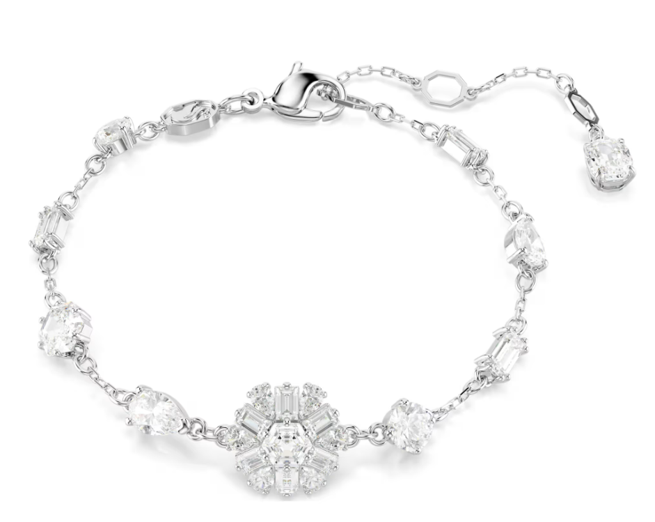 Brazalete Swarovski Plateado Estrella de Cristales