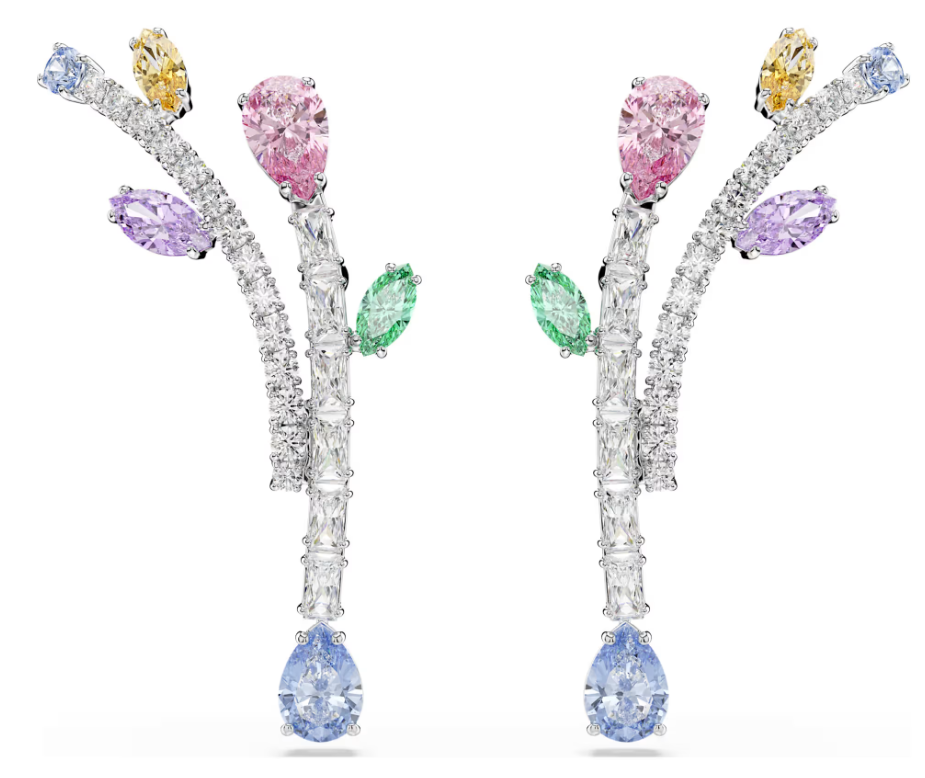 Aretes Swarovski Rama Jardín Multicolor