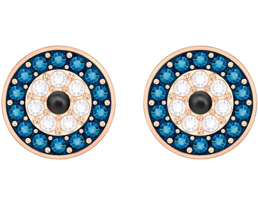 [E032] Aretes Swarovski Symbolica Ojo Protector Oro Rosa
