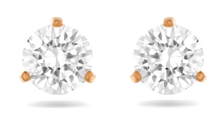 Aretes Swarovski Constella Solitario Oro Rosa