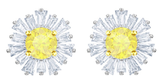 Aretes Swarovski Estrella Solar Cristal Amarillo