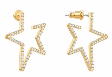 Aretes Estrella pavé tono dorado