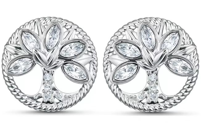 Aretes Swarovski Árbol de la Vida Plata