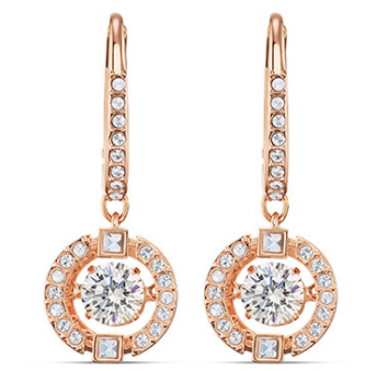 Aretes Swarovski Sparkling Dance Cristal Oro Rosa