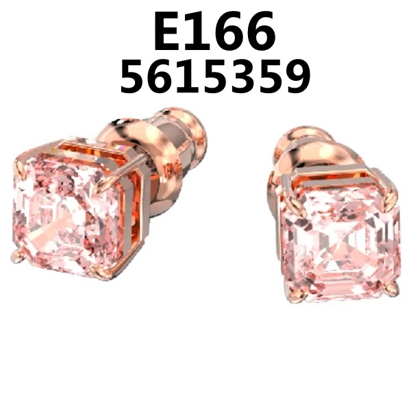 Aretes Swarovski Millenia Cristal Rosa Corte Octagonal