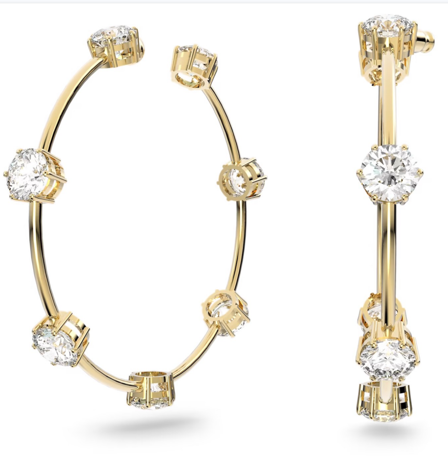 Aretes Swarovski Constella aro estaciones dorado