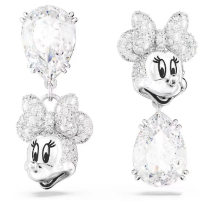 Aretes Swarovski Minnie Mouse Gota Cristal