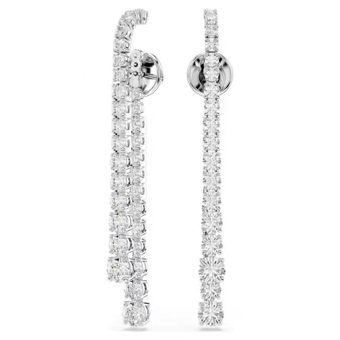 Aretes Swarovski Línea Cristales Escalonados