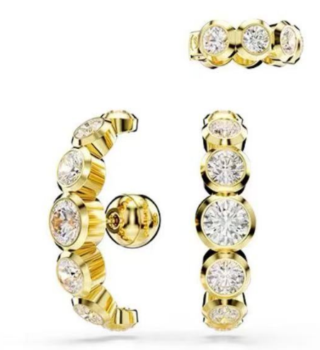 Aretes Swarovski Constella Aro Estaciones Dorado