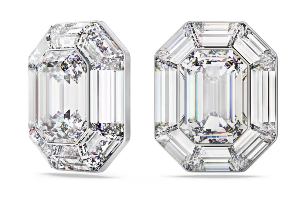[E311] Aretes Swarovski Millenia Octagonal Blanco