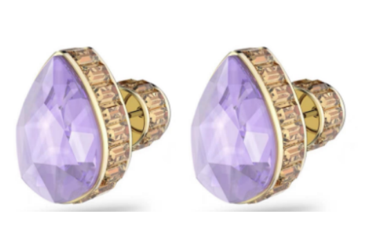 Aretes Swarovski Gota Lila Halo Topacio