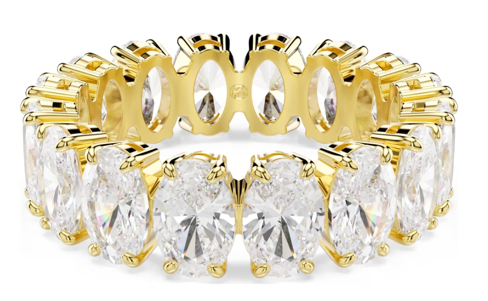Anillo Swarovski Eternidad Marquesa Dorado