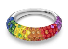 Anillo Domo Pavé Multicolor Arcoíris