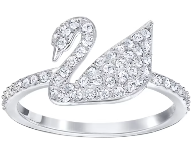 Anillo Swarovski Cisne Pavé Blanco Talla #8
