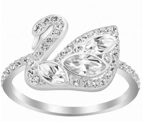 Anillo Swarovski Cisne Cristal Faceta Talla #7