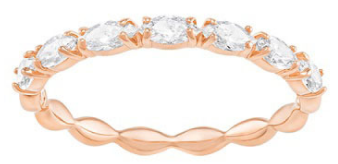 Anillo Swarovski eternity marquise oro rosa talla 8
