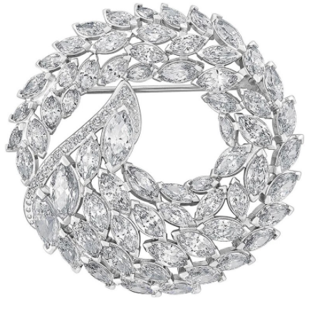 Broche Swarovski Corona Cristales Marquise