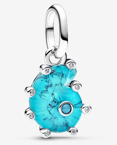 [793900C01] Charm colgante disco turquesa jaspeado Pandora