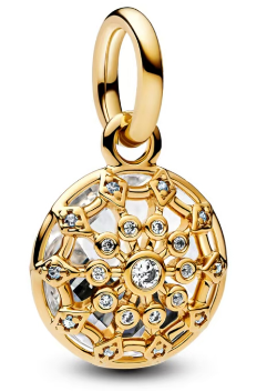 Charm Medallón Estrella Calado Bañado Dorado