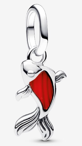 Charm colgante pez esmalte rojo Pandora