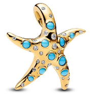 Charm Pandora Estrella de Mar Turquesa