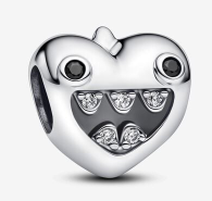 [793768C01] Charm corazón carita sonriente pavé