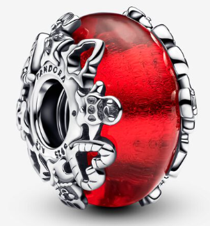 [793597C00] Charm cuenta cristal rojo Mickey Mouse