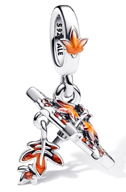 Charm Pandora paraguas con hojas de otoño