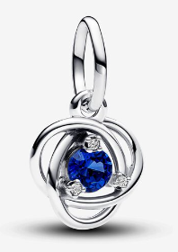 [793125C09] Charm Pandora colgante remolino piedra azul