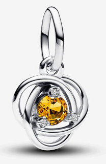 [793125C11] Charm Pandora colgante remolino piedra ámbar